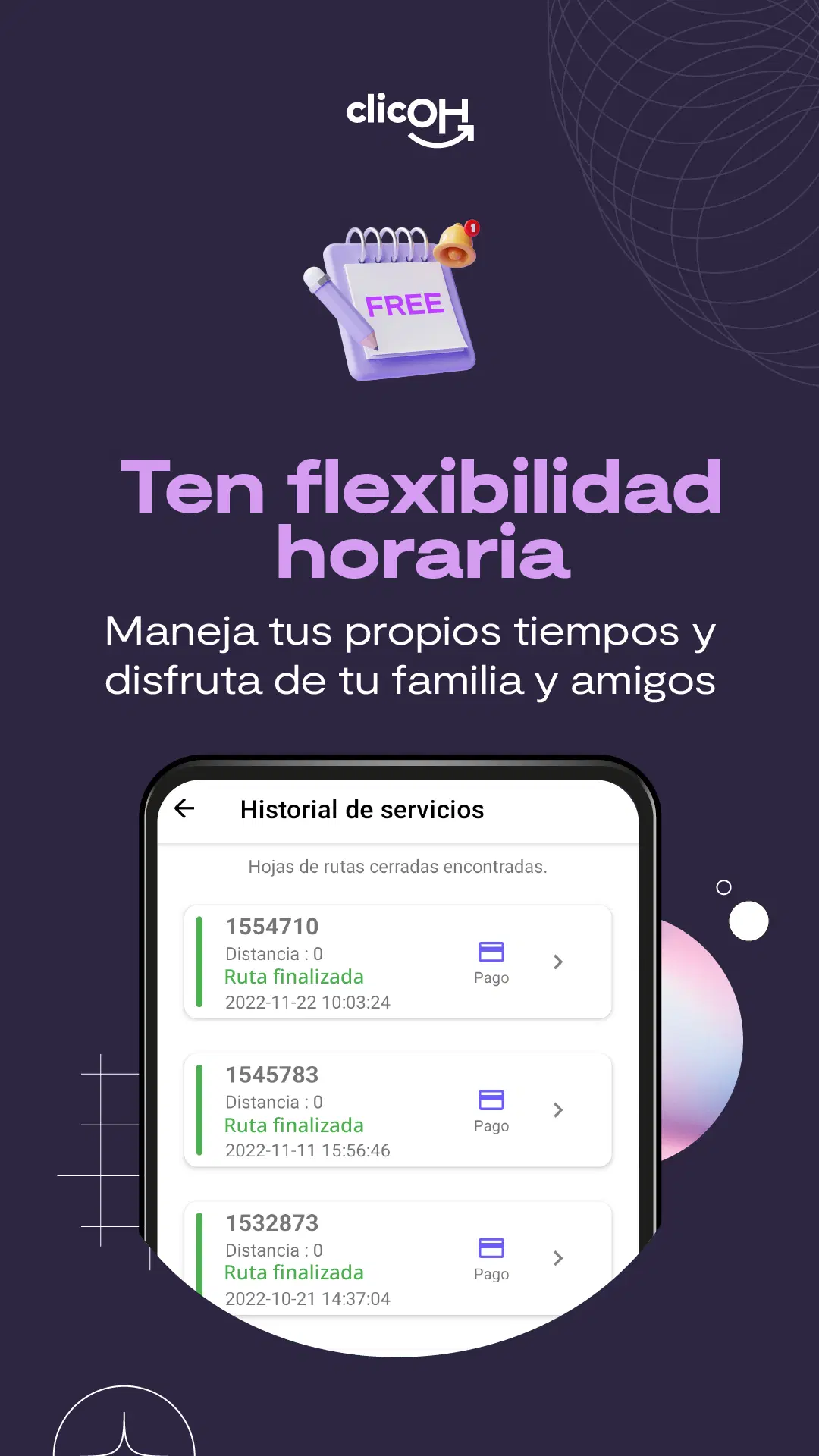 Flexible schedule with clicOH